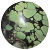 natural green and black turquoise stone sphere - satin crystals meanings