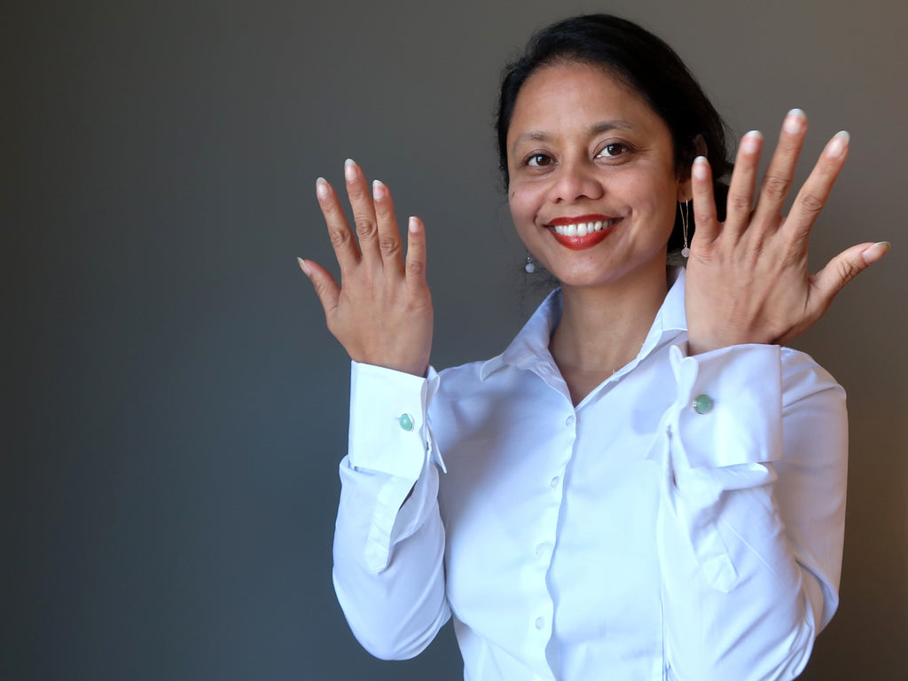 women's shirt with cufflinks