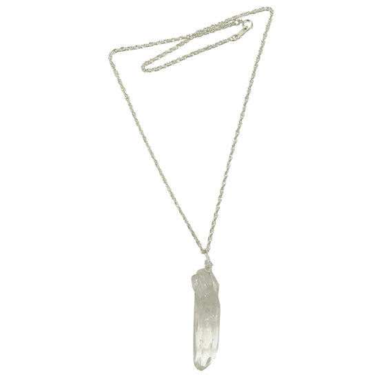 Crystal Letter V Silver Short Pendant Necklace in White Crystal