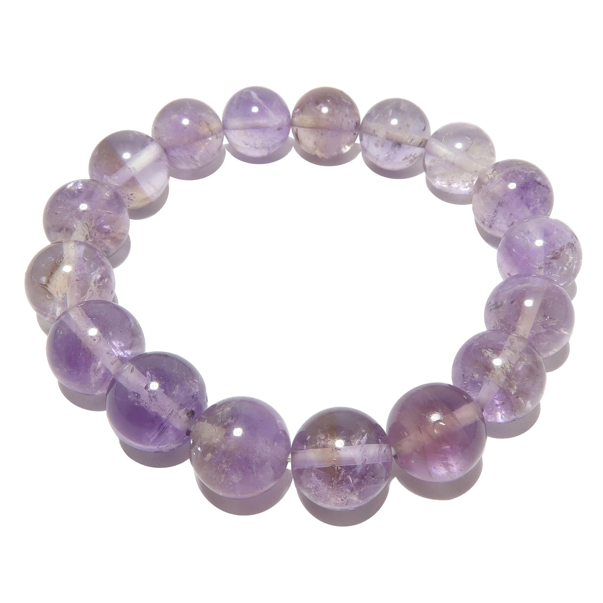 Ametrine Bracelet 9mm Rare Purple Amethyst Yellow Citrine Gemstone Str ...