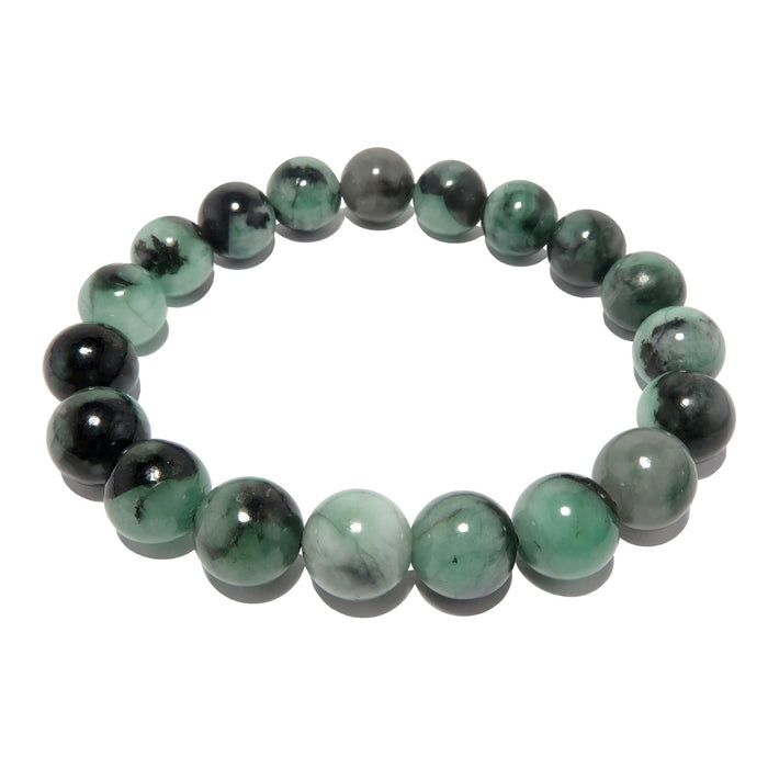 Emerald Bracelet Green Stone of Royal Luxury Opulent Abundance — Satin ...