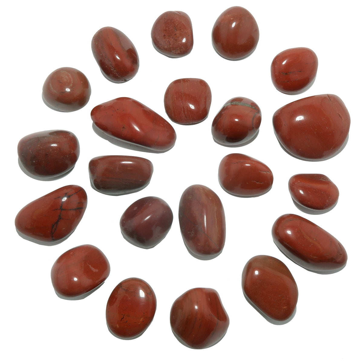 Red Jasper Tumbled Stone Set Solar Eclipse Big Sun Earth Crystals — Satin Crystals 7832