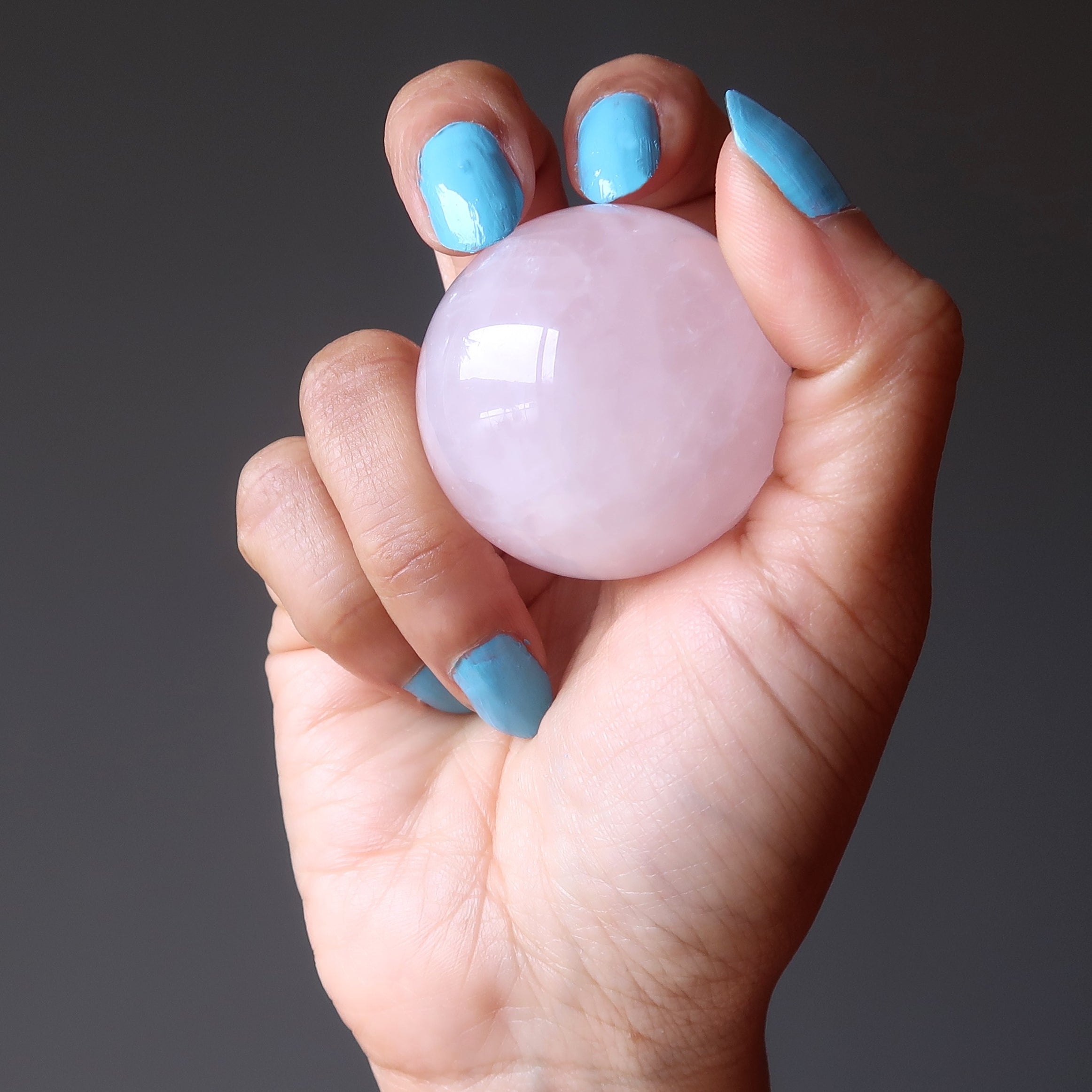 Rose Quartz Sphere True Love Vibration Soft Pink Crystal Ball — Satin Crystals 5495