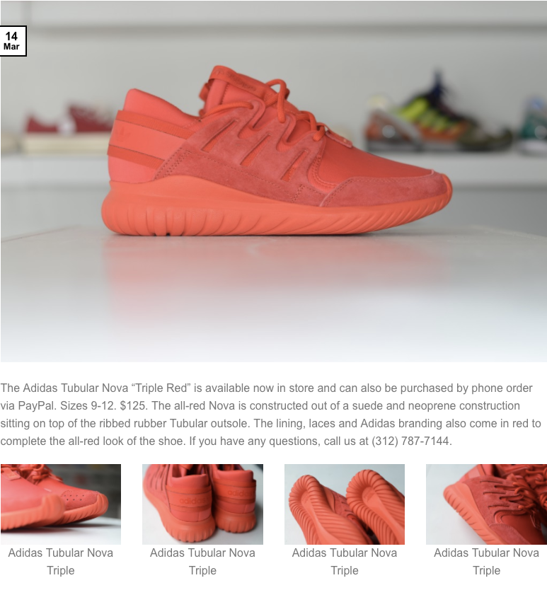 orden mensaje horario Adidas Tubular Nova "Triple Red" – Leaders 1354