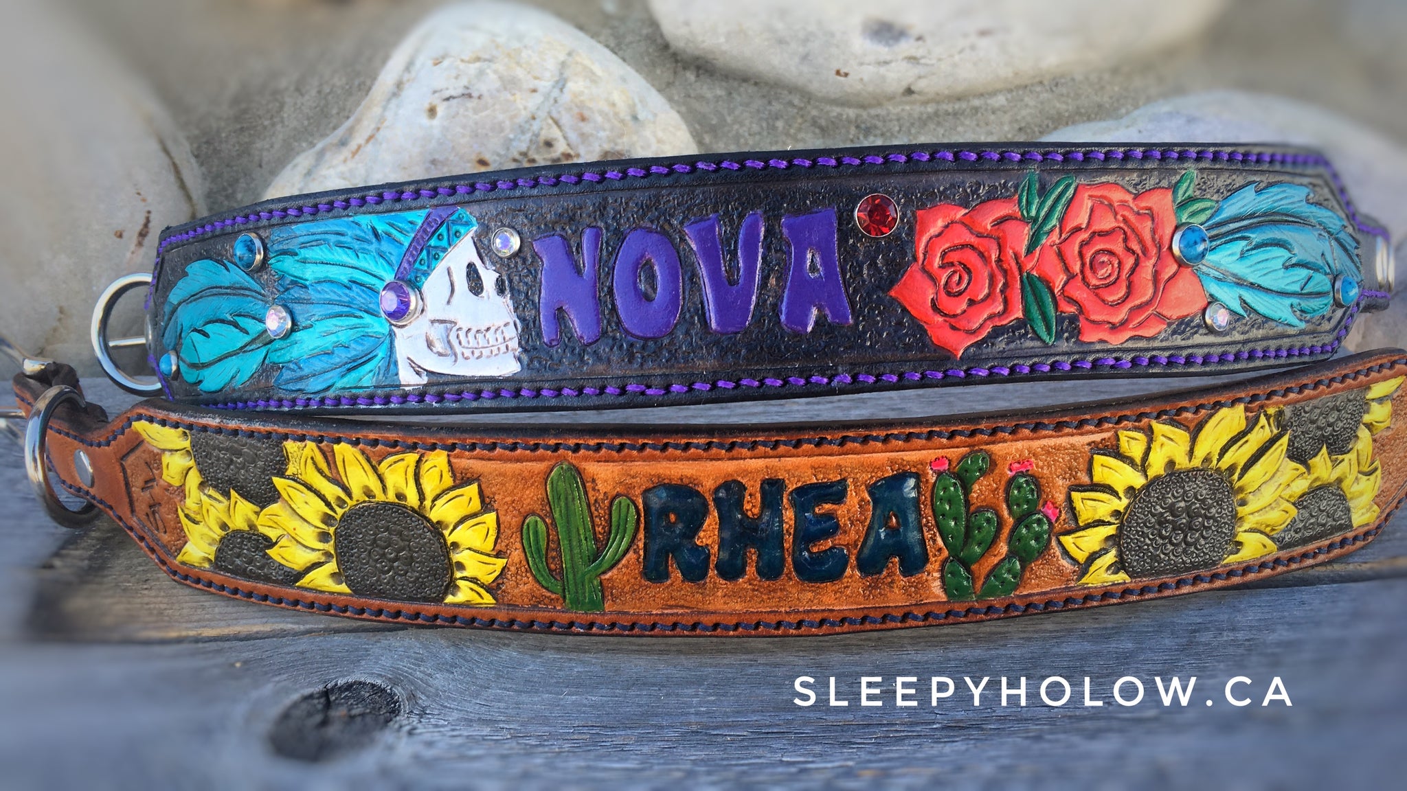 tooled dog collar