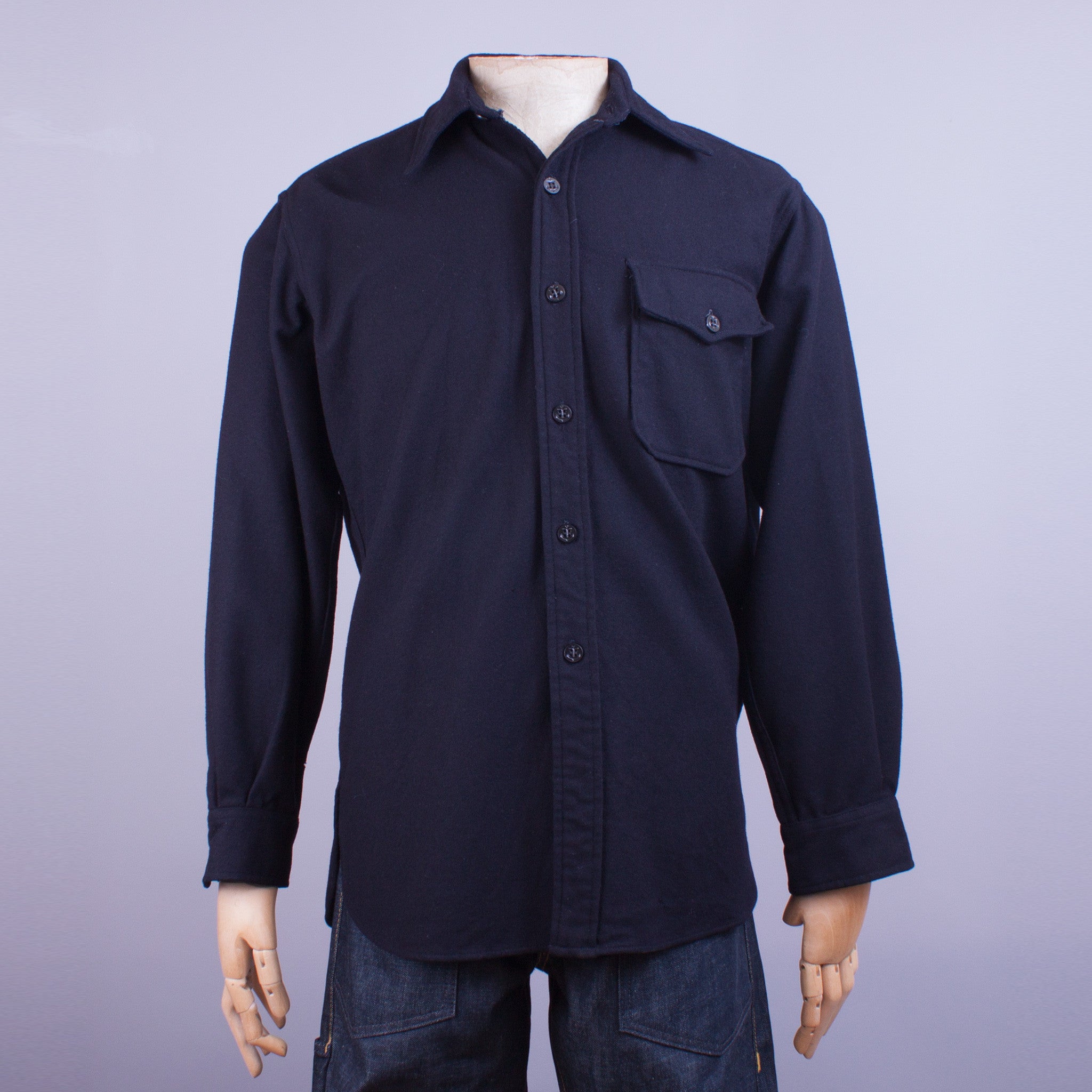 A.PRESSE CPO Shirt シャツ 3 NAVYトップス - トップス