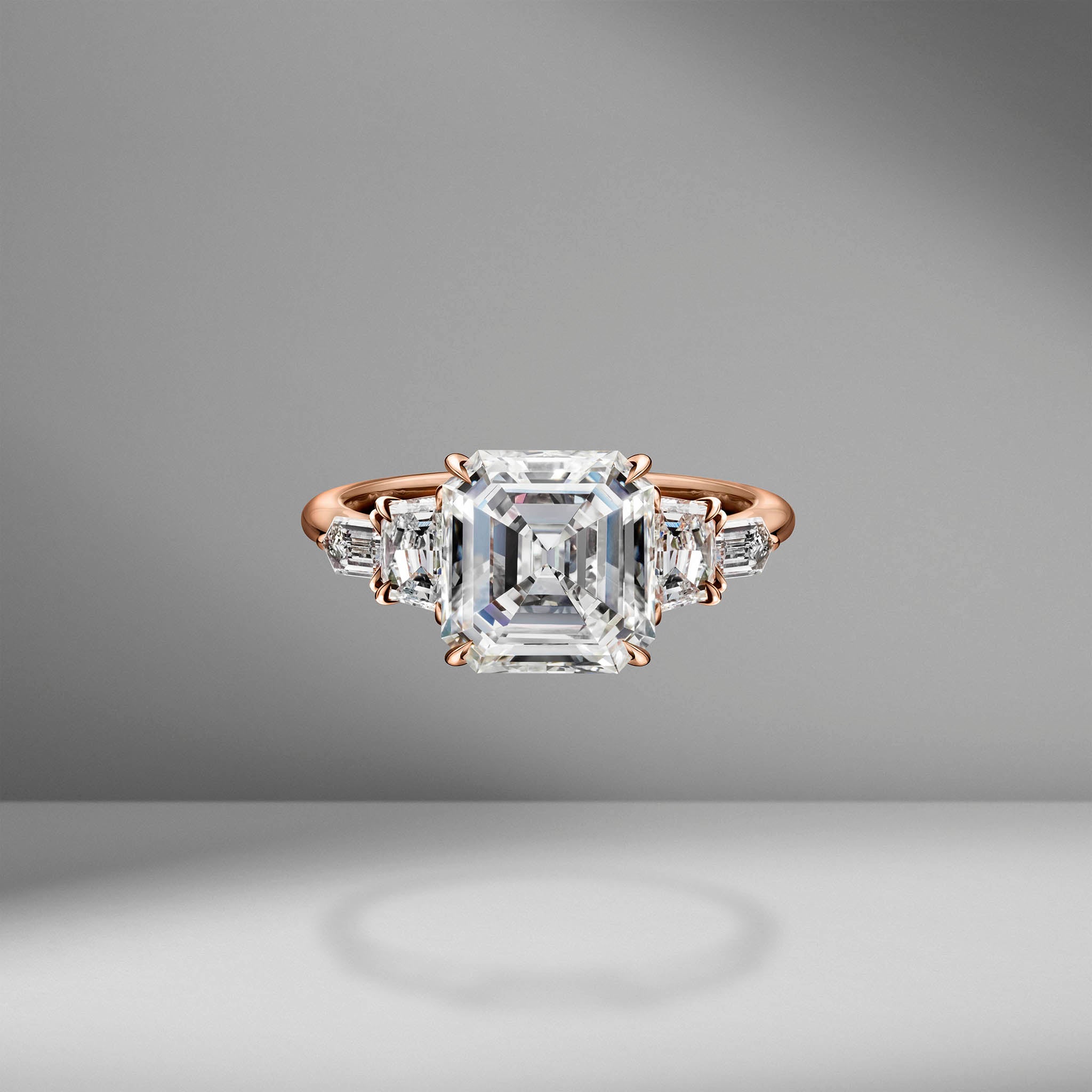 Asscher Cut Engagement Ring With Cadillacs And Bullets Material Good