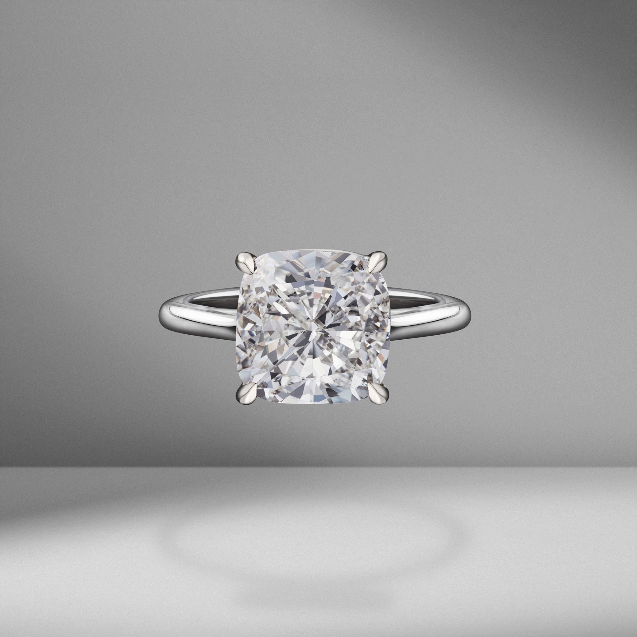 Cushion Cut Solitaire Engagement Ring 