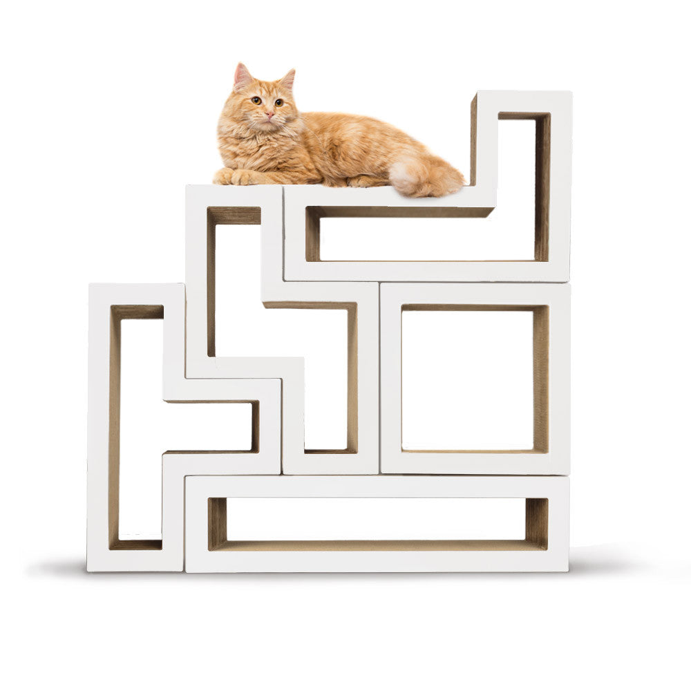 Block cat puzzle. Modern Cat Tree. Cute Cat Block Puzzle.