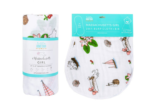 Massachusetts Floral Baby Gift Set