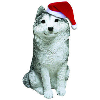 Ornament - Siberian Husky in Santa Hat