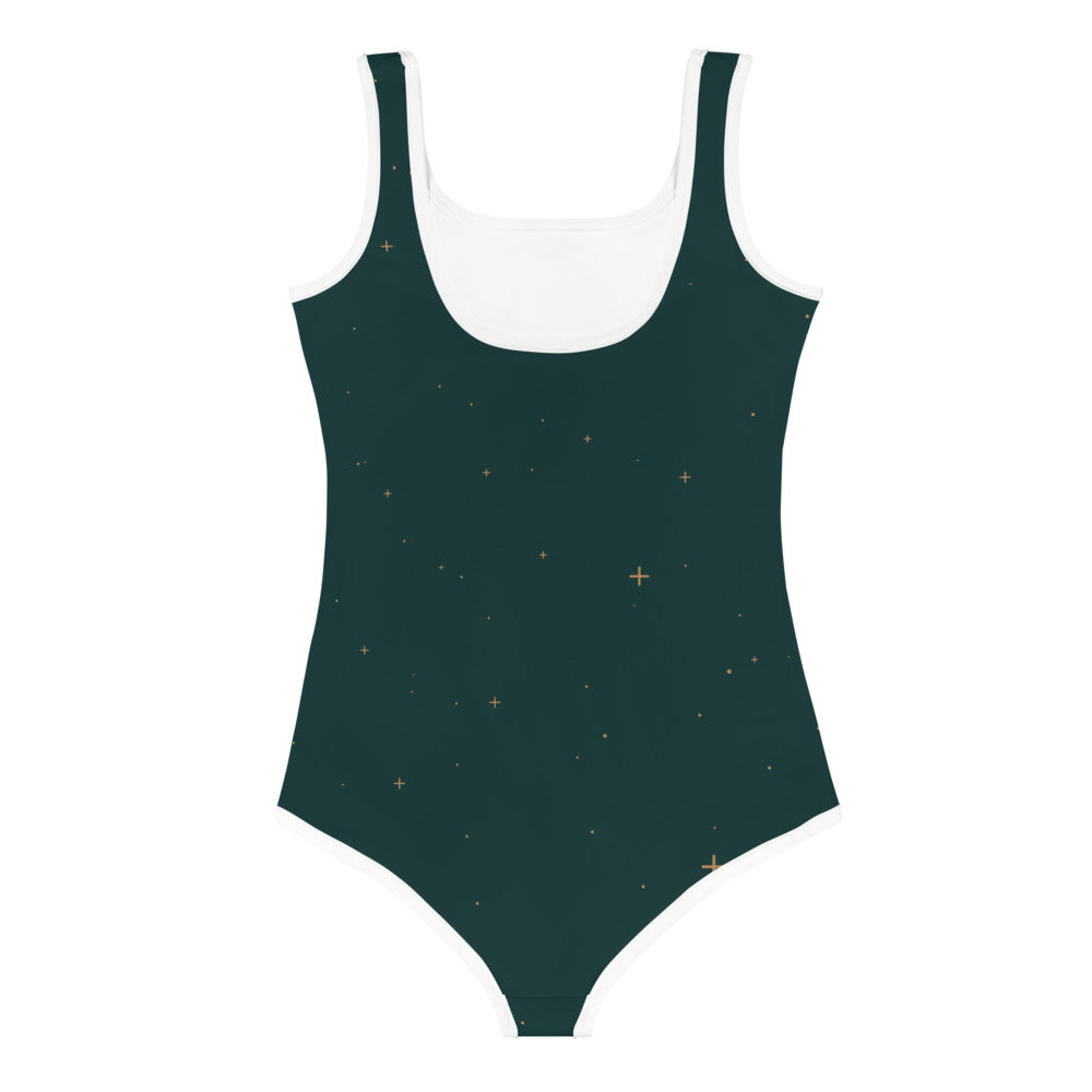 Wild Eyed Gemini Teal Kids Swimsuit