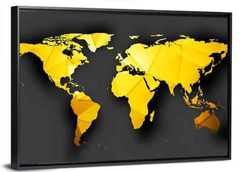 World Map canvas wall art