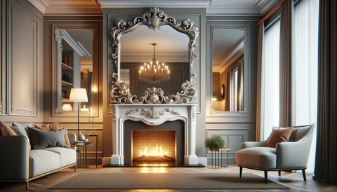 Mirrors above Fireplace