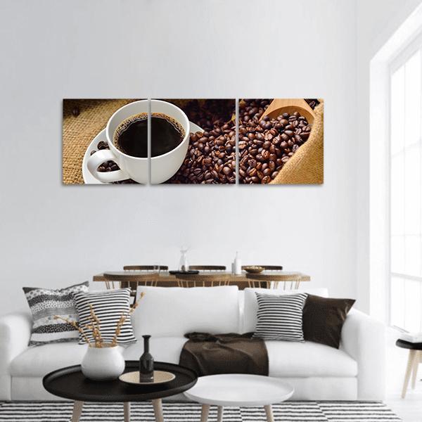 Pretty Coffee Cups 2 | Large Solid-Faced Canvas Wall Art Print | Great Big Canvas