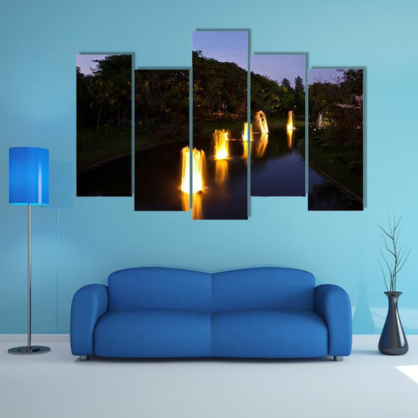 Fountains & Beautiful Scenery Canvas Wall Art - Tiaracle