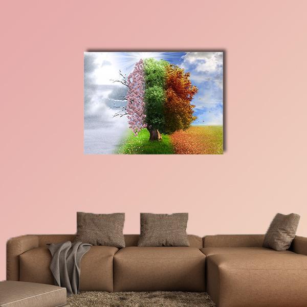 Four Seasons Canvas Wall Art - Tiaracle