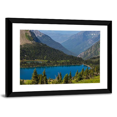 Hidden Lake In Montana Canvas Wall Art - Tiaracle