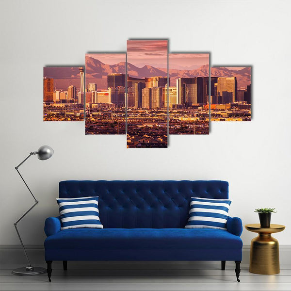 Las Vegas Strip Skyline Canvas Wall Art - Tiaracle