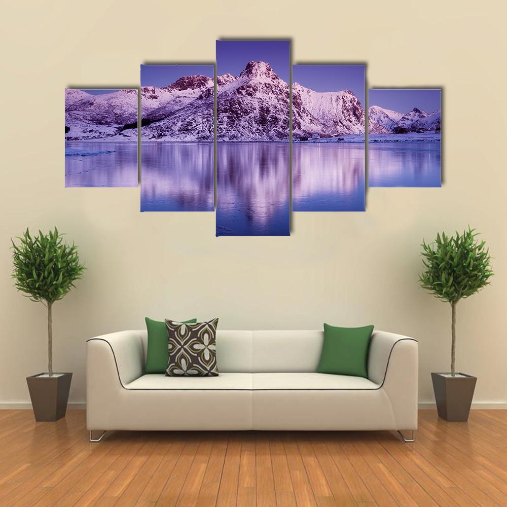 String Lake Mountain Landscape Near Jackson Canvas Wall Art