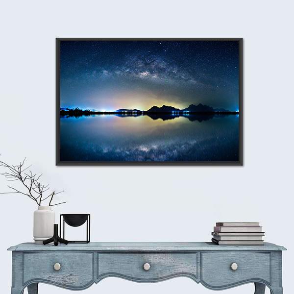 Night Sky With Stars Canvas Wall Art - Tiaracle