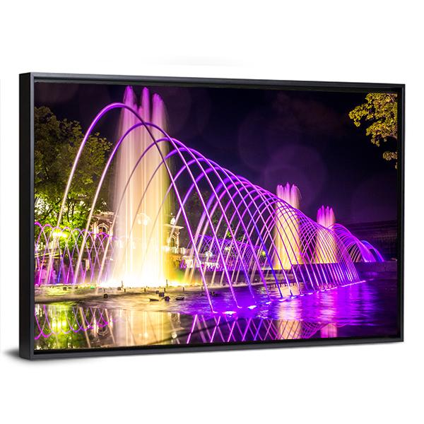 Fountains & Beautiful Scenery Canvas Wall Art - Tiaracle