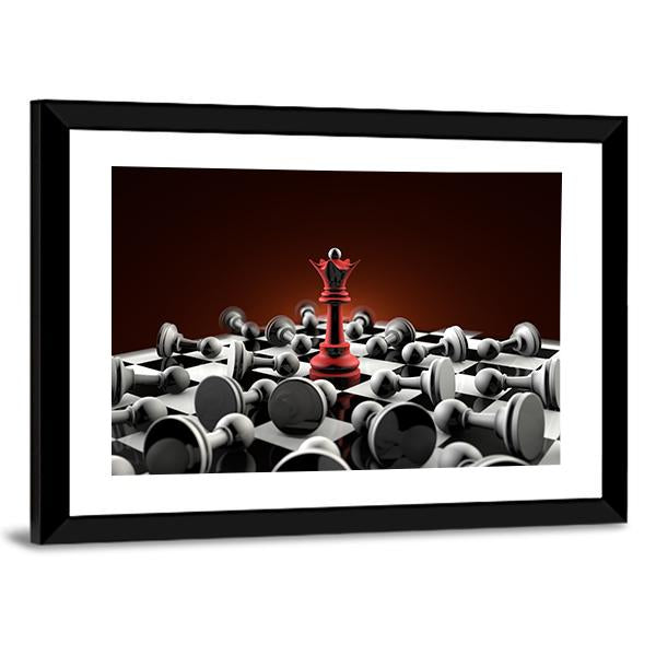 2-Piece Chess King & Queen Canvas Wall Art, 8x10