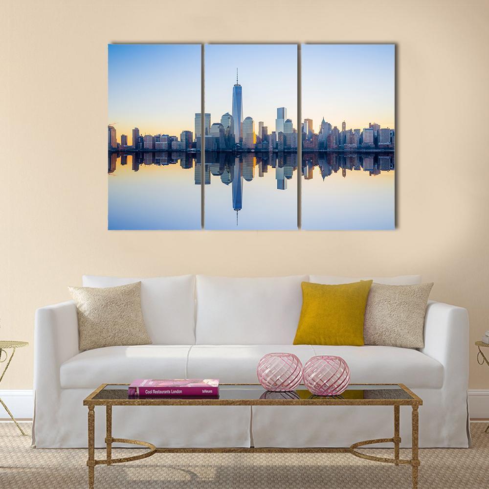 World Trade Center Building At Twilight Canvas Wall Art - Tiaracle