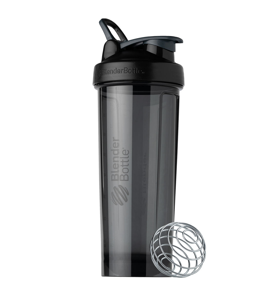 BlenderBottle Mantra Glass Shaker Bottle, 20-Ounce, Black 