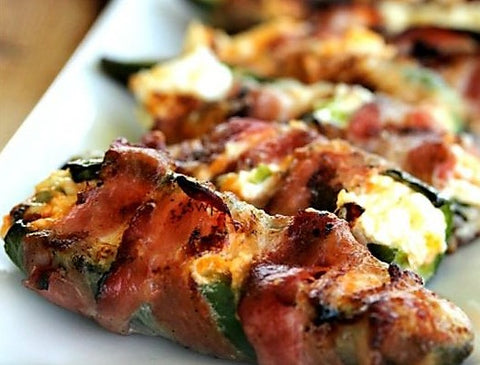 Grilled Bacon Wrapped Jalapeno Poppers