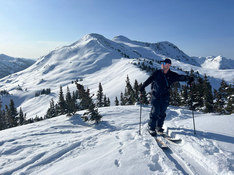 Rob skinning up to the peak at White Cap