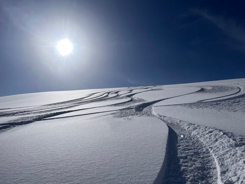 Romantic Turns in fresh powder at White Cap Alpine