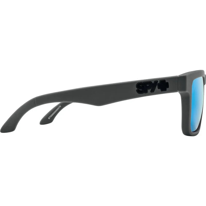 Helm_SoftMatteDarkGray-HappyGrayGreenPolarwithLightBlueSpectraMirror-04 SPY Helm Soft Matte Dark Grey   Happy Grey Green Light Blue Spectra Mirror Polarized Sunglasses