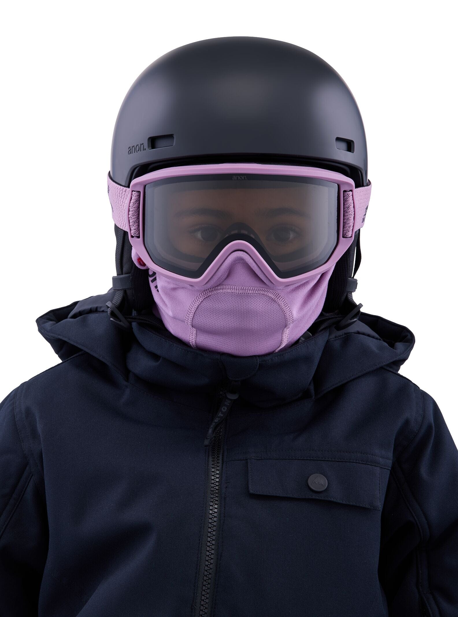 ANON Kids Relapse Jr. Purple - Smoke + MFI Facemask Snow Goggle Youth Snow Goggles Anon 