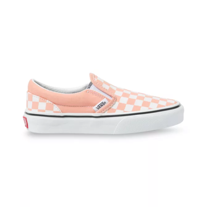 salmon checkered vans