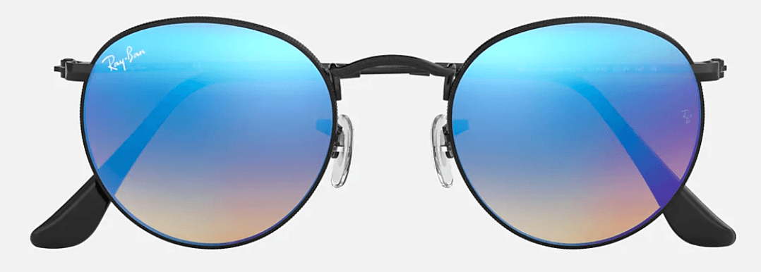 ray ban round blue gradient