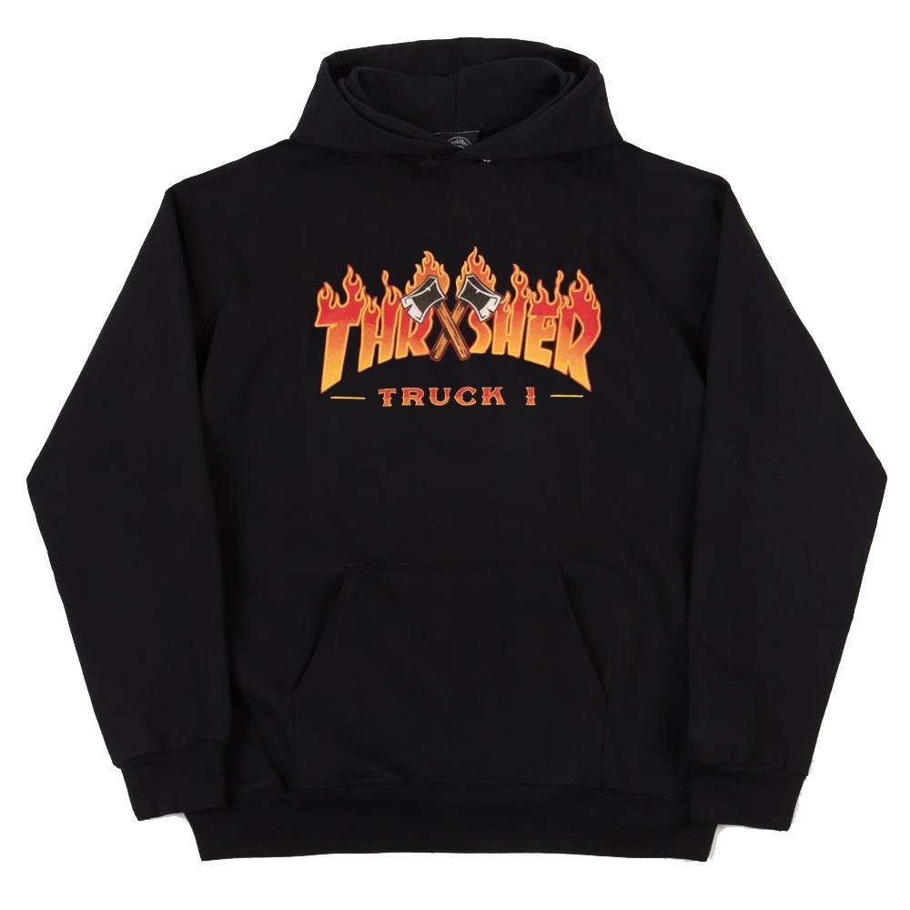 Thrasher Truck 1 Pullover Hoodie Black Freeride Boardshop 1139