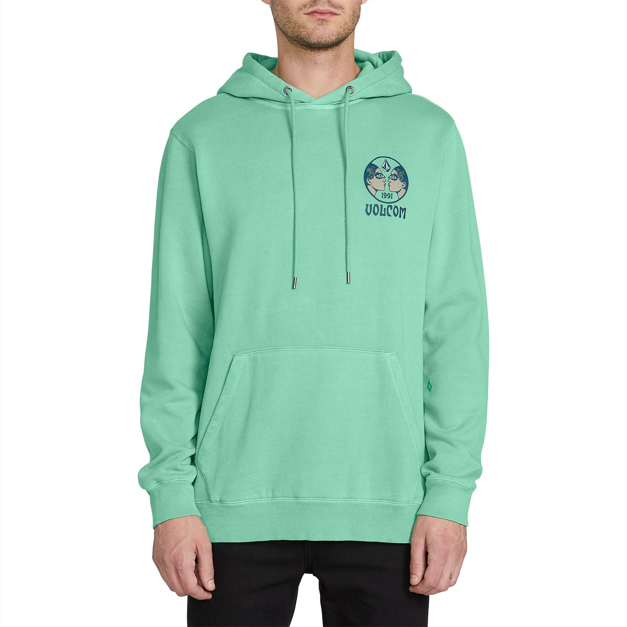 green volcom hoodie