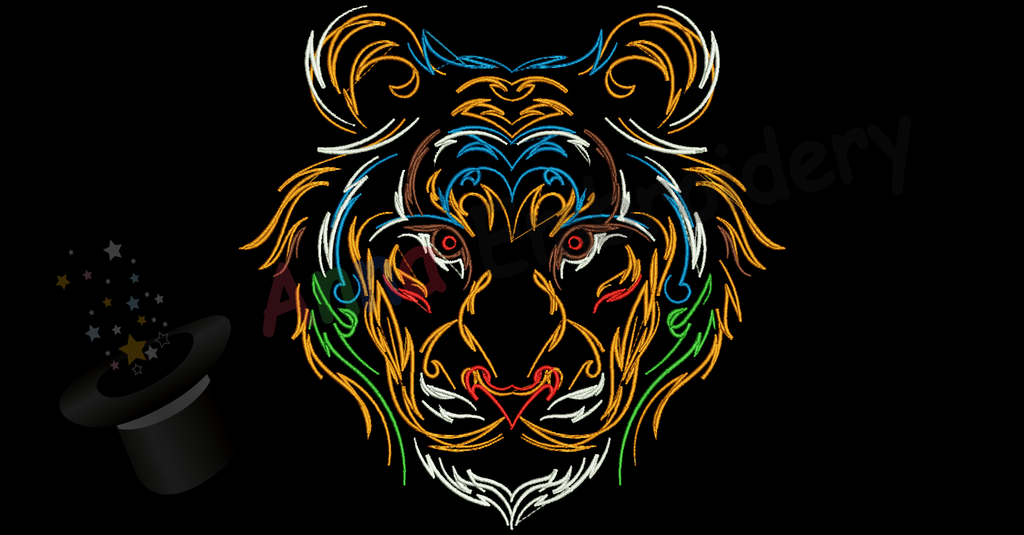 Lion Head Embroidery Design L Machine Embroidery Patterns Tribal Desig Anna Embroidery Designs