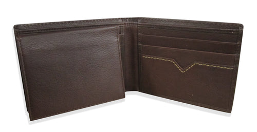 BGSU Contrast Stitching Billfold Brown