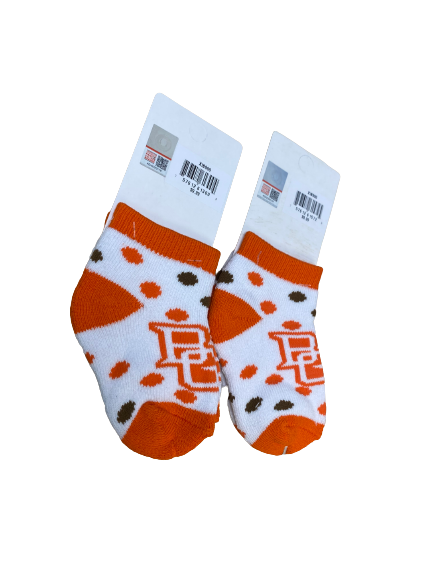 BGSU Polka Dot Peekaboo Socks