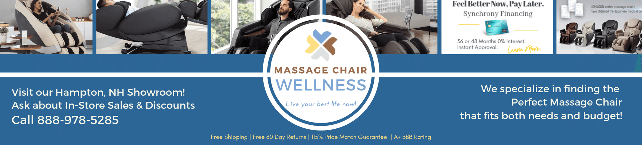 Massage Chair Wellness, Inc. Showroom Hampton, NH