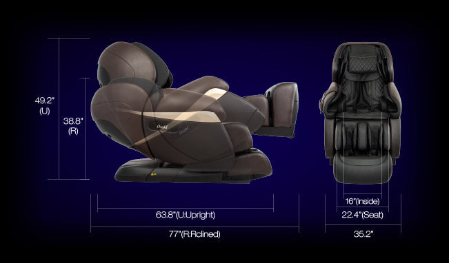 Osaki OS-Pro Paragon Massage Chair Dimensions
