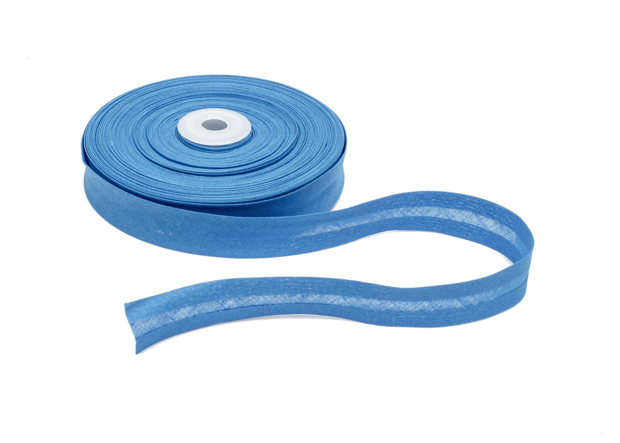 Bias tape cotton 18mm dusty blue 25m