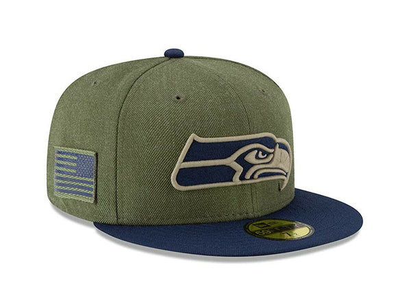 New Era NFL Seattle Seahawks Olive Green/Navy Blue cap