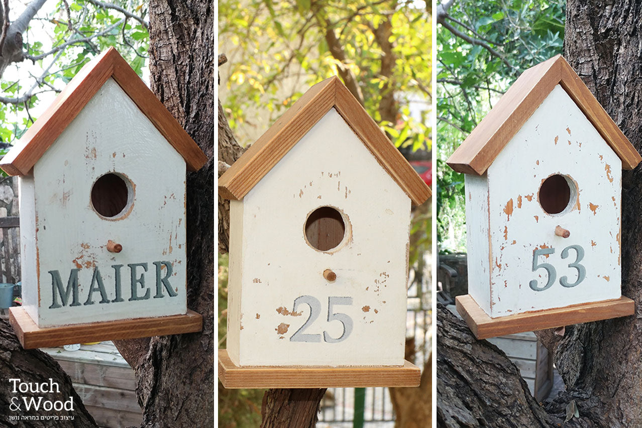 decorative bird house wood sign