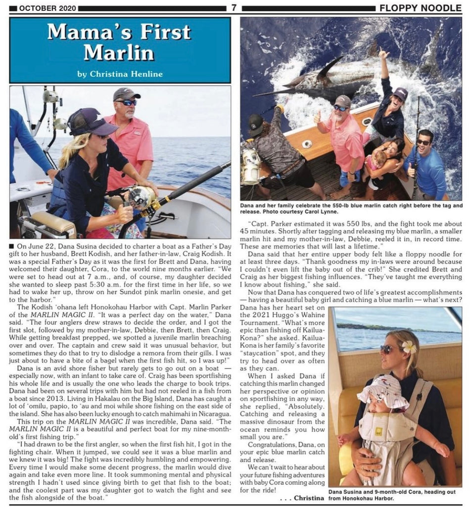 Hawaii fishing news article Dana Susina October 2020