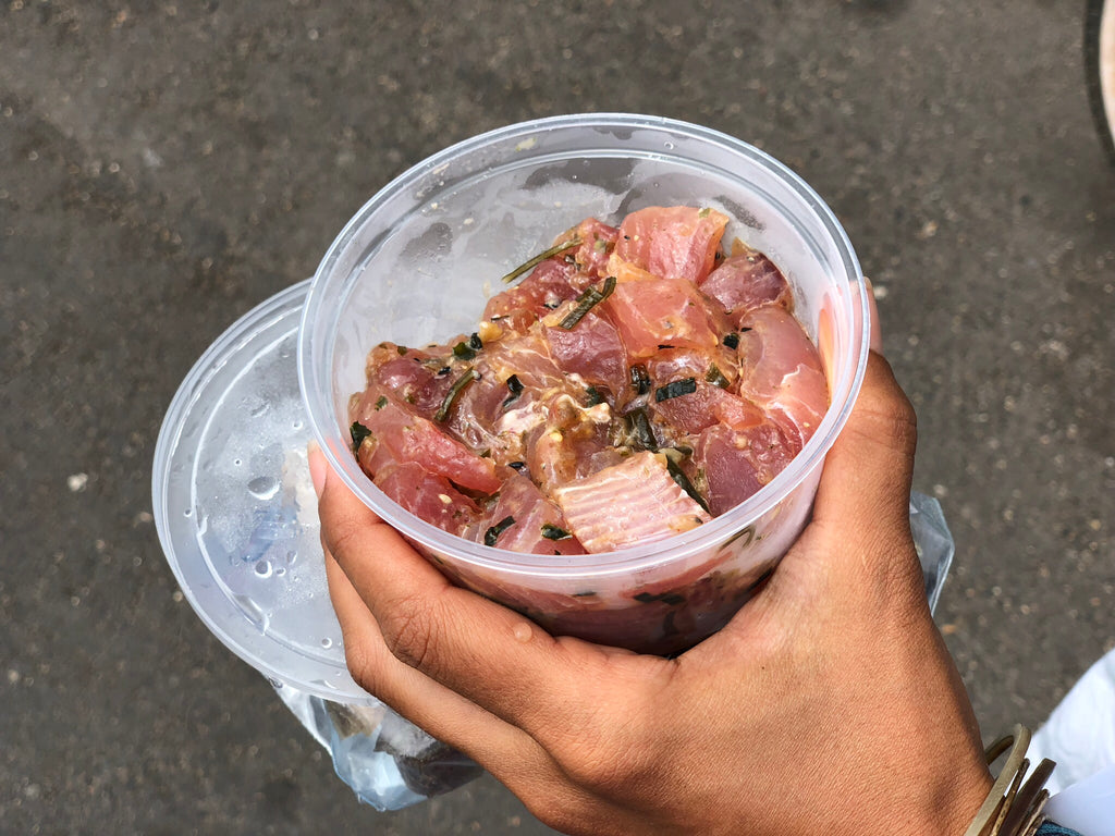 Fresh poke at Lahaina harbor