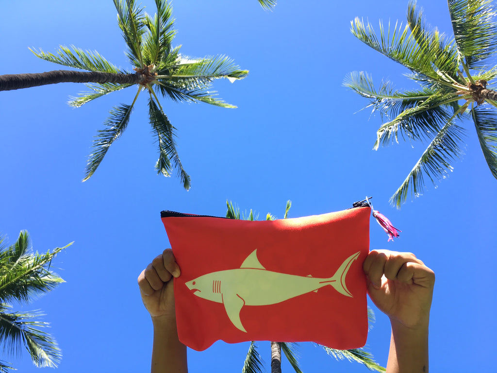 Sundot Marine Flags Shark Pouch collaboration with The Surf Couture Made in Hawaii