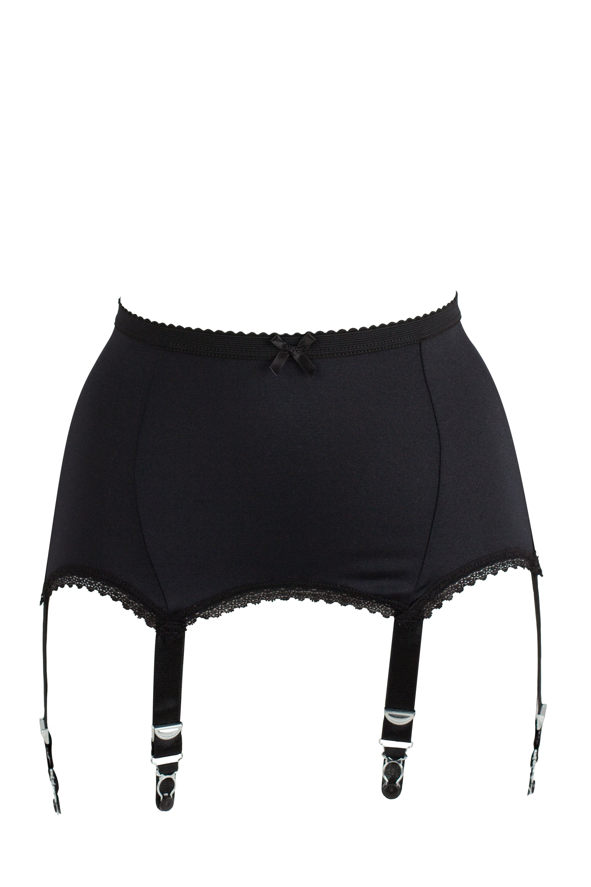 Van Doren 6-Strap Suspender Belt in Black S-2XL